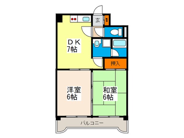 ジョイパレス南観音の物件間取画像